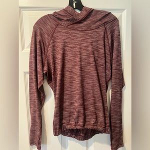 Lululemon pull over with hood -heathered maroon print